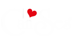 Canses Düğün Organizasyon’un resmi beyaz yazılı ve kırmızı kalp detaylı logosu.